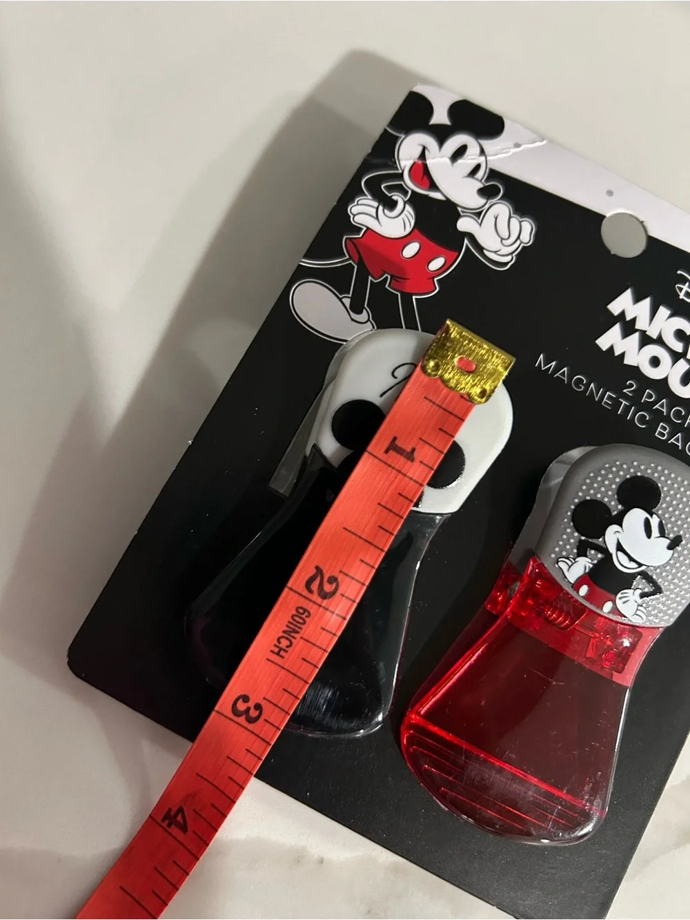 Disney Mickey Mouse Magnetic Bag Clips - Black & Red
